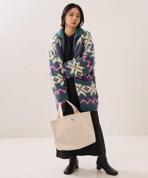 FREAK'S STORE（フリークスストア）の「カウチンニットジップカーデ（カーディガン/ボレロ・レディース・ピンク/ブルー・ﾌﾘ-）」の12枚目の写真