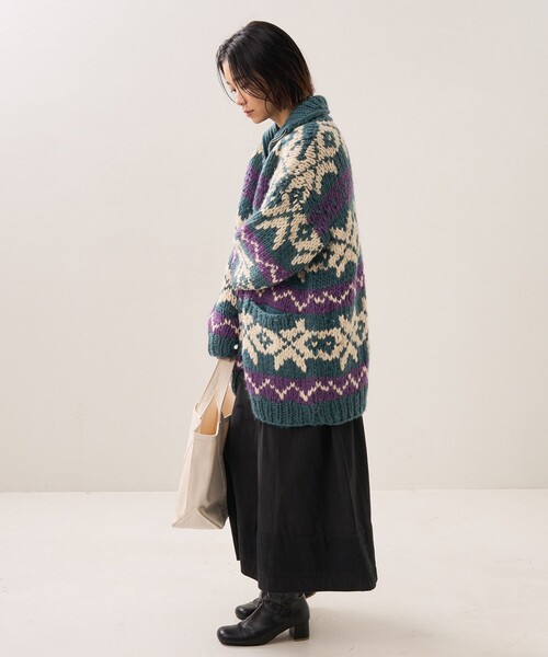 FREAK'S STORE（フリークスストア）の「カウチンニットジップカーデ（カーディガン/ボレロ・レディース・ピンク/ブルー・ﾌﾘ-）」の18枚目の写真