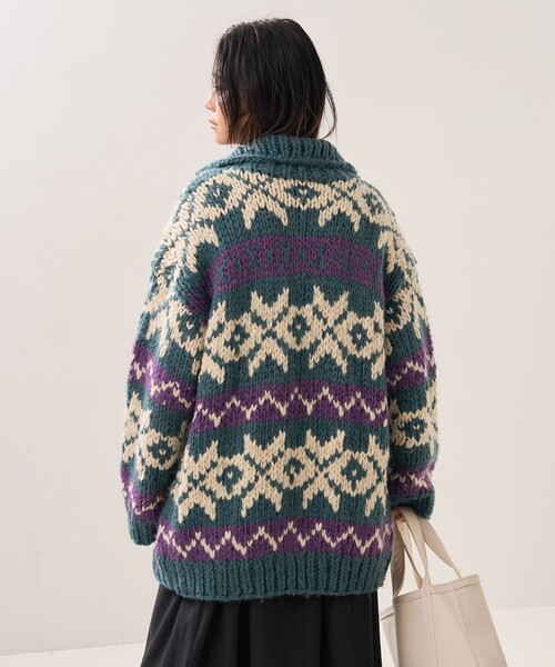 FREAK'S STORE（フリークスストア）の「カウチンニットジップカーデ（カーディガン/ボレロ・レディース・ピンク/ブルー・ﾌﾘ-）」の21枚目の写真