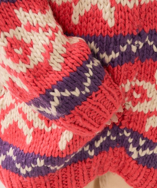 FREAK'S STORE（フリークスストア）の「カウチンニットジップカーデ（カーディガン/ボレロ・レディース・ピンク/ブルー・ﾌﾘ-）」の17枚目の写真