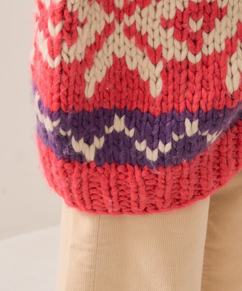 FREAK'S STORE（フリークスストア）の「カウチンニットジップカーデ（カーディガン/ボレロ・レディース・ピンク/ブルー・ﾌﾘ-）」の22枚目の写真