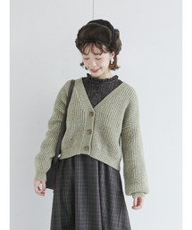 ミックスヤーンVネックカーディガン