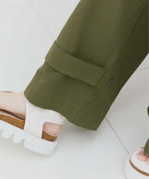Alpinus（アルピナス）の「Alpinus - Wide straight ripstop cargo pants / ワイドストレート リップストップカーゴパンツ（カーゴパンツ・メンズ・カーキ/ブラック・SMALL/MEDIUM）」の12枚目の写真
