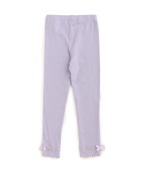 SHOO・LA・RUE（シューラルー）の「◆【110-140cm】リブメロウ10分丈レギンス（その他パンツ・キッズ・ブラック/ライトパープル・13/11/12/14）」の3枚目の写真