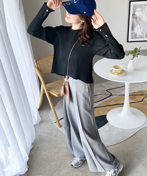 classicalelf（クラシカルエルフ）の「上級見えバックスリットニット（ニット/セーター・レディース・ブルー/ブラック/グレイッシュベージュ/アイボリー/グリーン・X-LARGE/LARGE/MEDIUM/SMALL）」の17枚目の写真