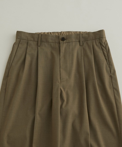 ADAM ET ROPE'（アダムエロペ）の「《FINAL PRICE》【Chambrer】ワイドテーパード イージー ツータック スラックス/セットアップ対応（スラックス・メンズ・ブラック/ブルー系その他4/ブラウン系その他2・S/M/L）」の16枚目の写真