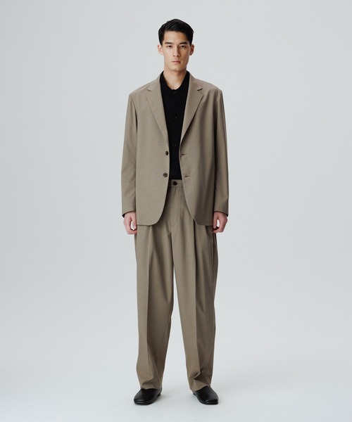 ADAM ET ROPE'（アダムエロペ）の「《FINAL PRICE》【Chambrer】ワイドテーパード イージー ツータック スラックス/セットアップ対応（スラックス・メンズ・ブラック/ブルー系その他4/ブラウン系その他2・S/M/L）」の7枚目の写真