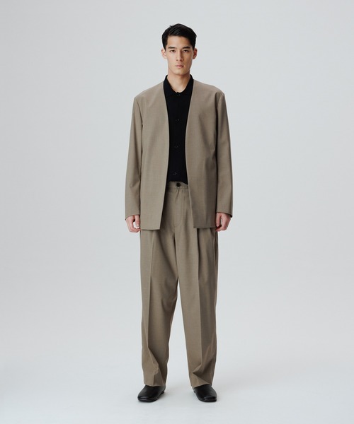 ADAM ET ROPE'（アダムエロペ）の「《FINAL PRICE》【Chambrer】ワイドテーパード イージー ツータック スラックス/セットアップ対応（スラックス・メンズ・ブラック/ブルー系その他4/ブラウン系その他2・S/M/L）」の11枚目の写真