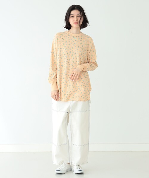 「BEAMS BOY」 長袖カットソー ONE SIZE ホワイト系その他7 レディース BEAMS BOY（ビームスボーイ）の「【別注】NEW YORK BOTANICAL