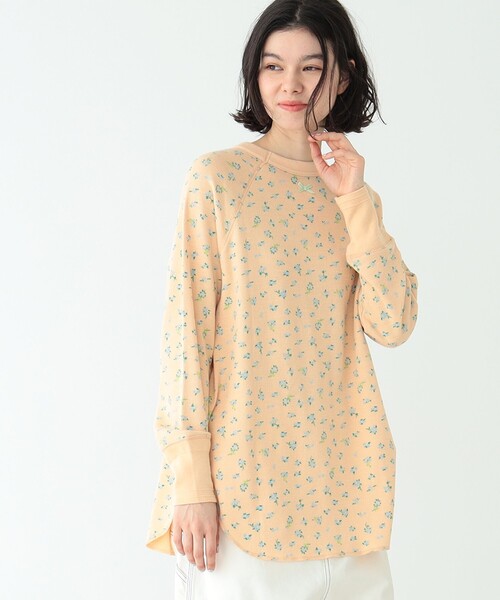 BEAMS BOY（ビームスボーイ）の「BEAMS BOY / フラワー サーマル ロングスリーブ Tシャツ（Tシャツ/カットソー・レディース・オフホワイト/オレンジ系その他・ONE SIZE）」の7枚目の写真