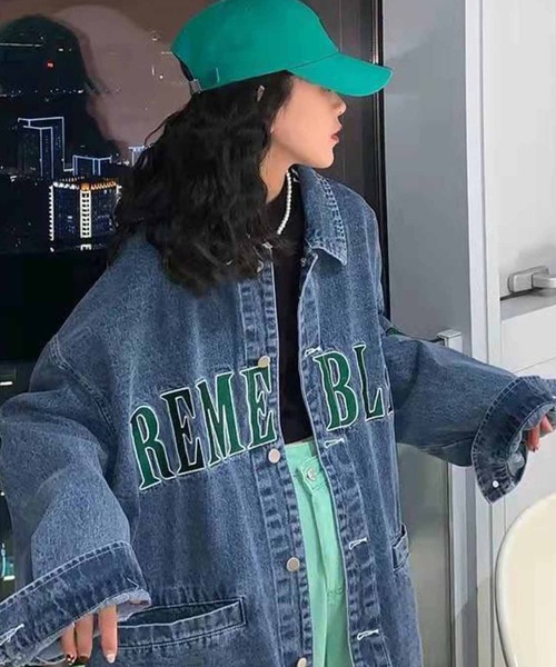 meJane（ミージェーン）の「ワッペンアレンジデニムジャケット（デニムジャケット・レディース・ブルー・FREE）」の3枚目の写真