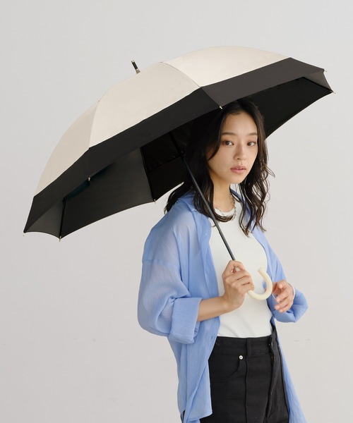 Wpc.（ダブリュピーシー）の「★遮光切り継ぎロング 日傘 長傘 Wpc.（長傘・レディース・ピンク/ネイビー/ベージュ/ラベンダー/ブラウン/ライトグレー/ピンク系その他/ブラック×ホワイト/グレー×ホワイト・FREE）」の15枚目の写真