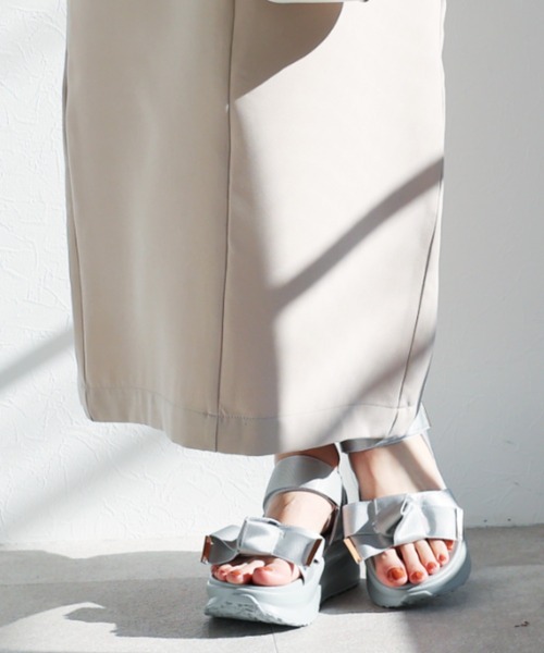 VIVIAN（ヴィヴィアン）の「厚底リボンダッドスポーツサンダル（サンダル・レディース・グレー/ブラック/ベージュ・S/M/L/LL）」の21枚目の写真