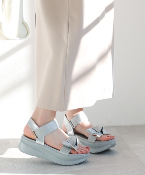 VIVIAN（ヴィヴィアン）の「厚底リボンダッドスポーツサンダル（サンダル・レディース・グレー/ブラック/ベージュ・S/M/L/LL）」の22枚目の写真