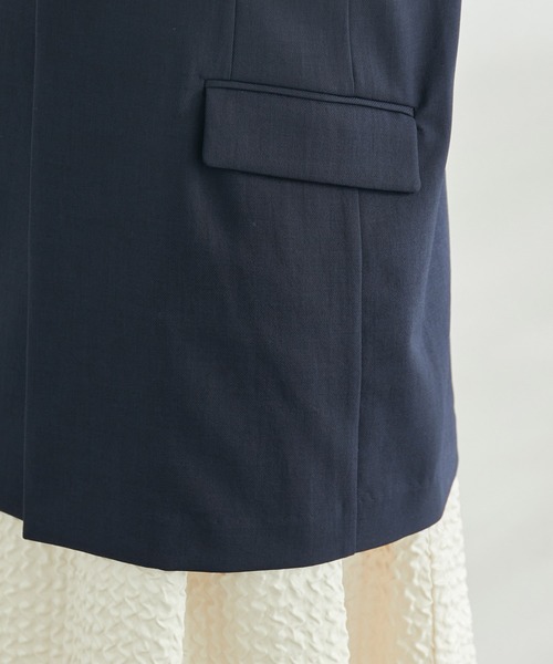 ROPE' PICNIC（ロペピクニック）の「麻調スリーブレスジャケット　ジレ（ベスト・レディース・ベージュ/ネイビー・38）」の20枚目の写真