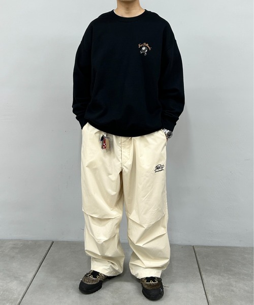 WHO'S WHO gallery（フーズフーギャラリー）の「COOPER FACT パラシュートワイドパンツ（カーゴパンツ・レディース・ホワイト/ブラック/カーキ/ピンク/インディゴブルー/ブラウン/ベージュ/ブラック系その他/サックスブルー/チャコールグレー・FREE）」の14枚目の写真