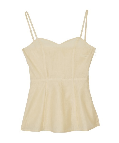 Ameri（アメリ）の「BUSTIER LAYERED SHEER SHIRT（シャツ/ブラウス・レディース・グリーン/アイボリー/ブラック・SMALL/MEDIUM）」の14枚目の写真