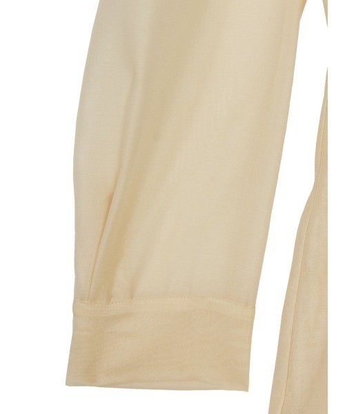 Ameri（アメリ）の「BUSTIER LAYERED SHEER SHIRT（シャツ/ブラウス・レディース・グリーン/アイボリー/ブラック・SMALL/MEDIUM）」の11枚目の写真