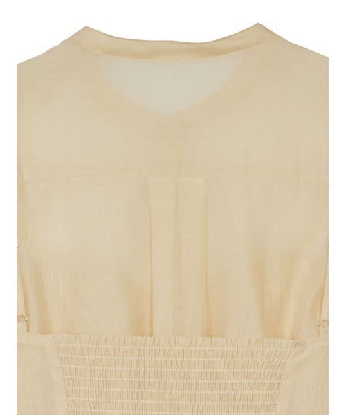 Ameri（アメリ）の「BUSTIER LAYERED SHEER SHIRT（シャツ/ブラウス・レディース・グリーン/アイボリー/ブラック・SMALL/MEDIUM）」の22枚目の写真