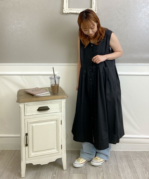 グレース♡ノースリーブワンピ♡未着用タグ付 EPICKS（エピックス）の「前ボタンVネックノースリーブワンピース