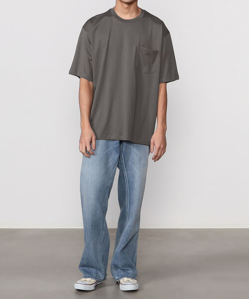 handvaerk（ハンドバーク）の「handvaerk | 60/2 クルーネックポケットビッグTシャツ SOLID MEN（Tシャツ/カットソー・メンズ・ネイビー/ダークグレー/ライトブルー/ライトグレー/ホワイト/ベージュ/オリーブ/ブラック・L/S/M）」の11枚目の写真