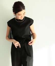 Demi-Luxe BEAMS | Demi-Luxe BEAMS / バック カシュクール リネンブラウス(シャツ/ブラウス)