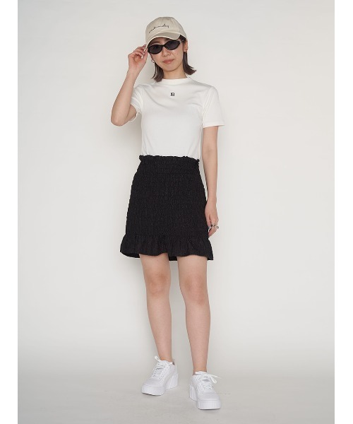 LILY BROWN(リリーブラウン)の「ハイネックエンプロイダリロゴT(Tシャツ/カットソー・レディース・ブラック/ホワイト/ミント・FREE)」の4枚目の写真