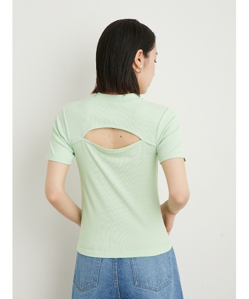 LILY BROWN(リリーブラウン)の「ハイネックエンプロイダリロゴT(Tシャツ/カットソー・レディース・ブラック/ホワイト/ミント・FREE)」の6枚目の写真