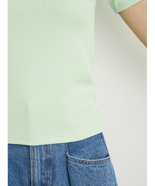 LILY BROWN(リリーブラウン)の「ハイネックエンプロイダリロゴT(Tシャツ/カットソー・レディース・ブラック/ホワイト/ミント・FREE)」の12枚目の写真