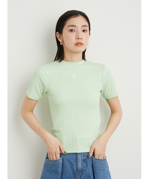 LILY BROWN(リリーブラウン)の「ハイネックエンプロイダリロゴT(Tシャツ/カットソー・レディース・ブラック/ホワイト/ミント・FREE)」の13枚目の写真