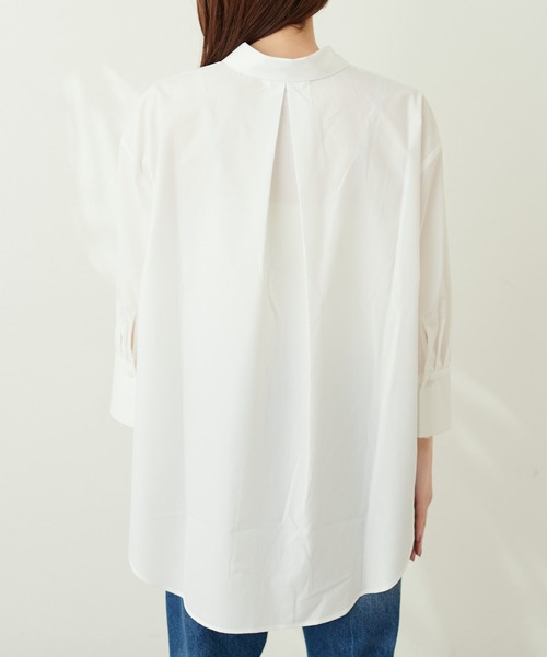 natural couture（ナチュラルクチュール）の「BIGボータイシャツブラウス（シャツ/ブラウス・レディース・オフホワイト/サックスブルー/ストライプ・FREE）」の17枚目の写真