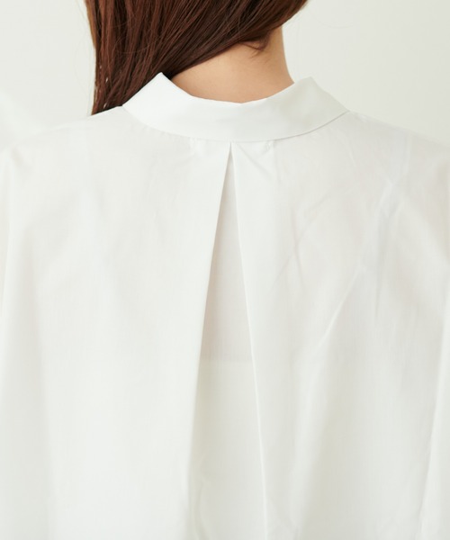 natural couture（ナチュラルクチュール）の「BIGボータイシャツブラウス（シャツ/ブラウス・レディース・オフホワイト/サックスブルー/ストライプ・FREE）」の19枚目の写真