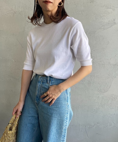 gicipi（ジチピ）の「[GICIPI/ジチピ] ARGENTO ショートスリーブニットソー（ニット/セーター・レディース・ホワイト/ブラック/グリーン・1）」の19枚目の写真