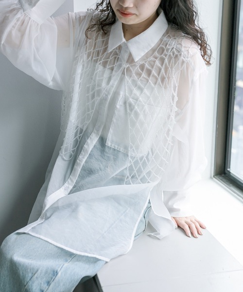 mystic（ミスティック）の「ビーズベスト（ベスト・レディース・クリア・FREE）」の3枚目の写真