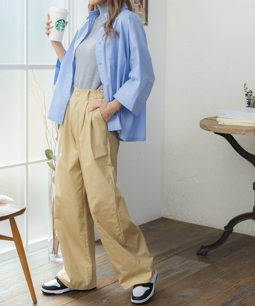 Ada.(エイダ)の「★今なら490円!★サイドベルトミリタリーワイドパンツ(カーゴパンツ・レディース・ベージュ/カーキ・S/M)」の18枚目の写真