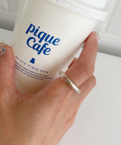 CLEA（クレア）の「メタルMIX 透明クリアリング（リング・レディース・ブラウン/シルバー/ゴールド・FREE）」の4枚目の写真