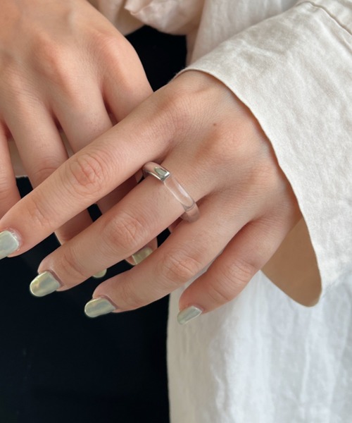 CLEA（クレア）の「メタルMIX 透明クリアリング（リング・レディース・ブラウン/シルバー/ゴールド・FREE）」の17枚目の写真