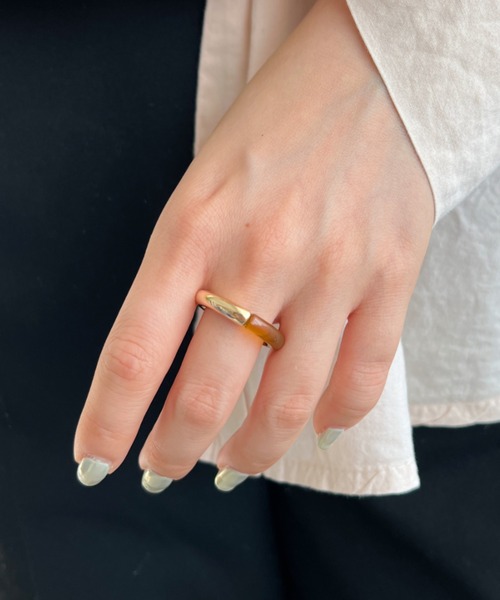 CLEA（クレア）の「メタルMIX 透明クリアリング（リング・レディース・ブラウン/シルバー/ゴールド・FREE）」の5枚目の写真