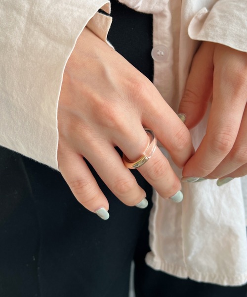 CLEA（クレア）の「メタルMIX 透明クリアリング（リング・レディース・ブラウン/シルバー/ゴールド・FREE）」の6枚目の写真