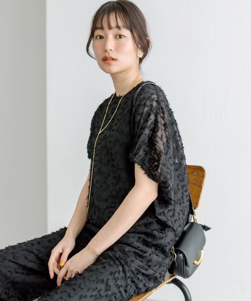 PUAL CE CIN（ピュアルセシン）の「ジャガードフリンジプルオーバーブラウス（シャツ/ブラウス・レディース・ナチュラル/ブラック・FREE）」の19枚目の写真