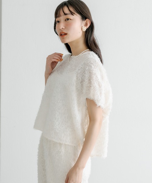 PUAL CE CIN（ピュアルセシン）の「ジャガードフリンジプルオーバーブラウス（シャツ/ブラウス・レディース・ナチュラル/ブラック・FREE）」の15枚目の写真