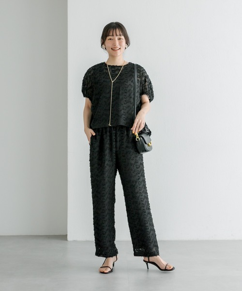 PUAL CE CIN（ピュアルセシン）の「ジャガードフリンジプルオーバーブラウス（シャツ/ブラウス・レディース・ナチュラル/ブラック・FREE）」の21枚目の写真