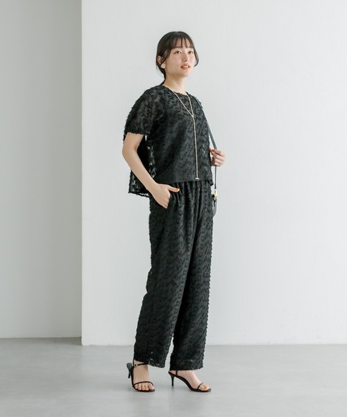 PUAL CE CIN（ピュアルセシン）の「ジャガードフリンジプルオーバーブラウス（シャツ/ブラウス・レディース・ナチュラル/ブラック・FREE）」の22枚目の写真