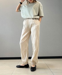 aimoha | リネン風リラックスパンツ(スウェットパンツ)