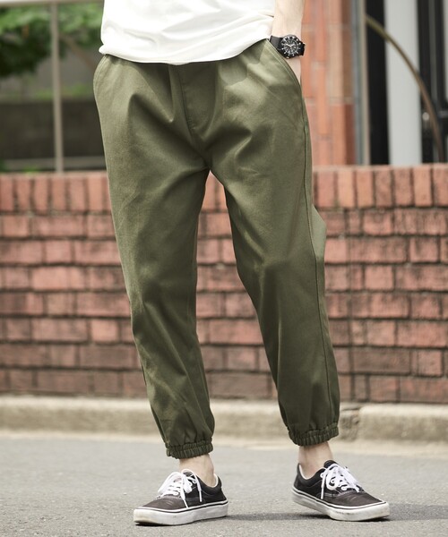 パンツ SOLD OUT オーバーサイズド パイピング トラックパンツ オリーブ