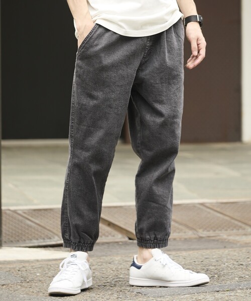 FREAK'S STORE（フリークスストア）の「限定展開 ストレッチツイル イージージョガーパンツ/デニム（デニムパンツ・メンズ・ブラック/ベージュ/ライトインディゴブルー/オリーブ/ダークインディゴブルー/チャコールグレー・SMALL/MEDIUM/LARGE）」の14枚目の写真