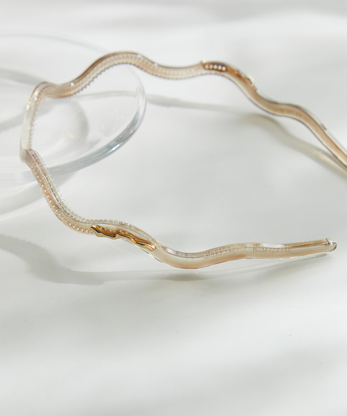 ROPE' PICNIC（ロペピクニック）の「ニュアンスマーブルカラーカチューシャ（カチューシャ・レディース・ライトグレー/ベージュ系その他・FREE）」の2枚目の写真