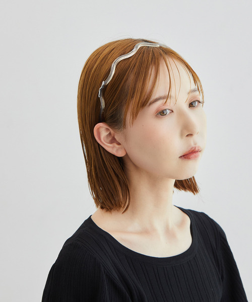 ROPE' PICNIC（ロペピクニック）の「ニュアンスマーブルカラーカチューシャ（カチューシャ・レディース・ライトグレー/ベージュ系その他・FREE）」の4枚目の写真