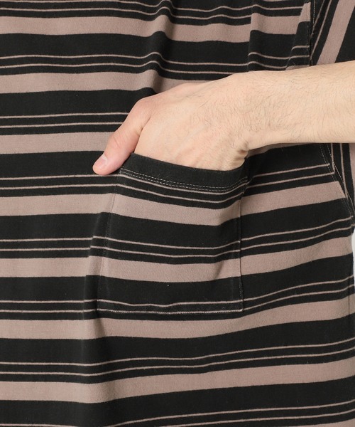 JOURNAL STANDARD relume(ジャーナルスタンダード レリューム)の「【Allen A / アレンエー】オーバーダイ ボーダーTシャツ(Tシャツ/カットソー・メンズ・ベージュ系その他/マスタード/パープル/ブルー/ライトグリーン・LARGE/MEDIUM)」の21枚目の写真