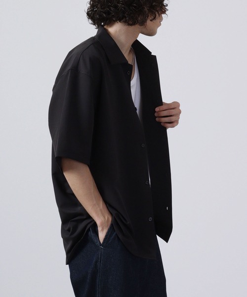 ROOT THREE（ルートスリー）の「ROOT THREE ストレッチ 吸汗速乾 レギュラーカラー 半袖 シャツ（シャツ/ブラウス・メンズ・ライトカーキ/ベージュ/ブラック・L/LL/M）」の11枚目の写真